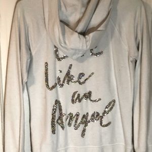 Victoria Secret Med White Jacket. Silver Letters